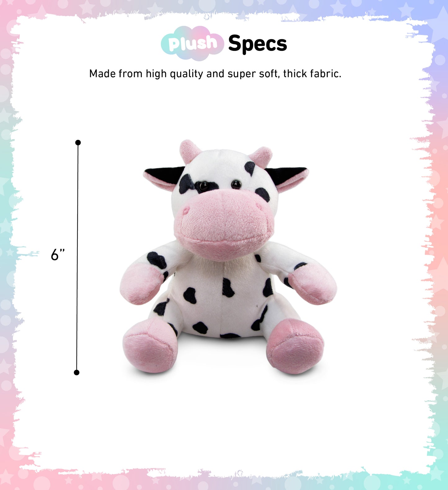 6" PLUSH - COW