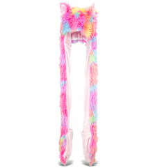 SUPER SOFT PLUSH HAT + SCARF + MITTEN - RAINBOW ANIMAL