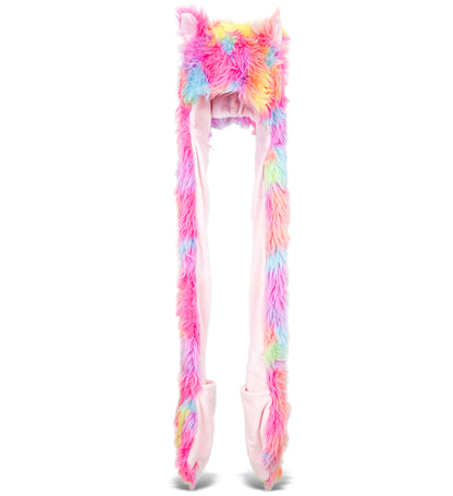 SUPER SOFT PLUSH HAT + SCARF + MITTEN - RAINBOW ANIMAL