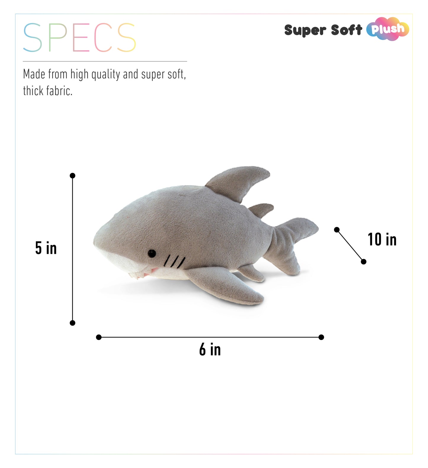 6" PLUSH - SHARK