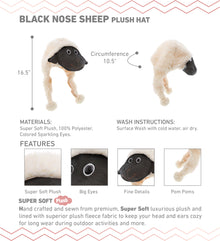 SUPER SOFT PLUSH HAT - BLACK NOSE SHEEP