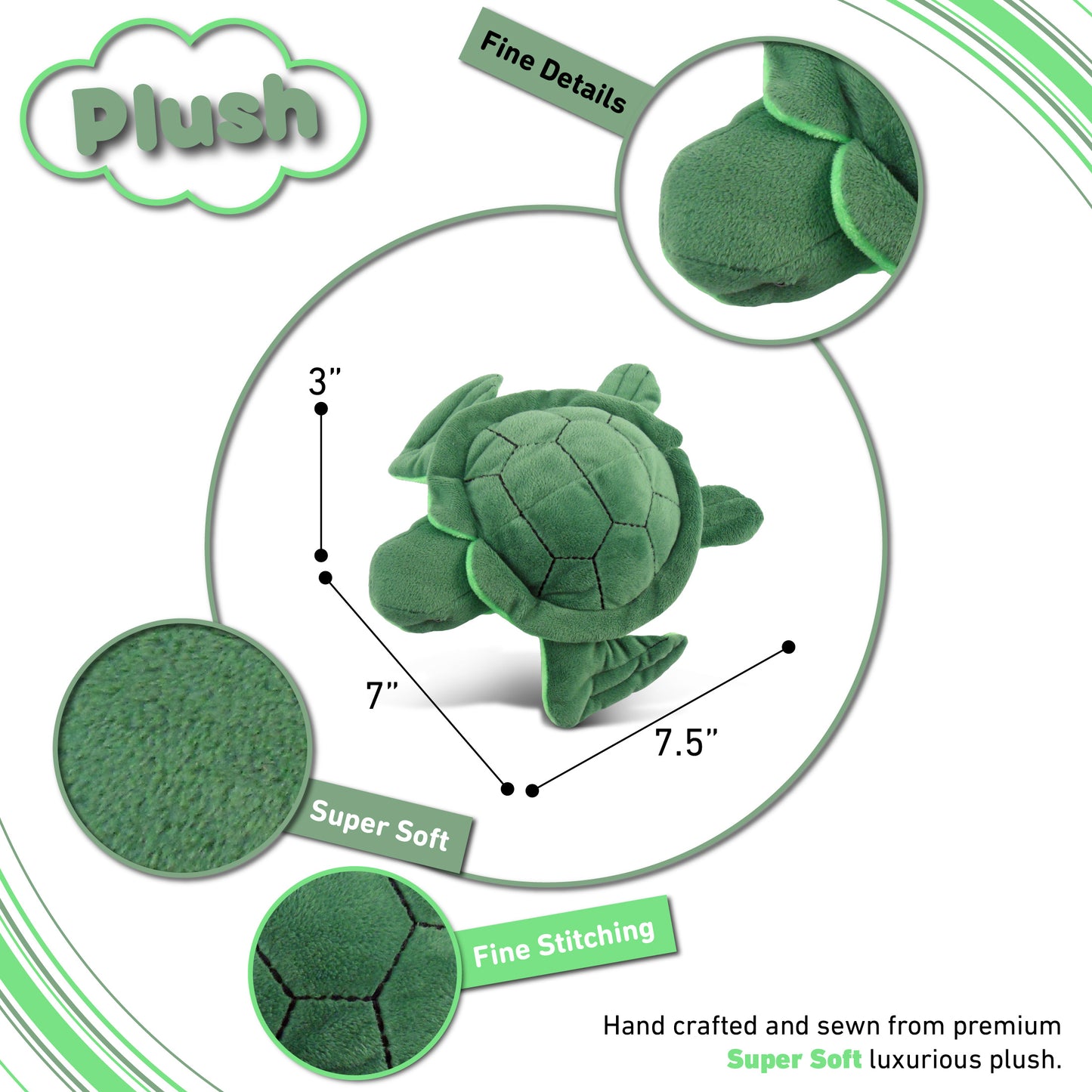 6" PLUSH - SEA TURTLE