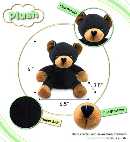 6" PLUSH - BLACK BEAR