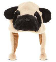 SUPER SOFT PLUSH HAT - PUG DOG