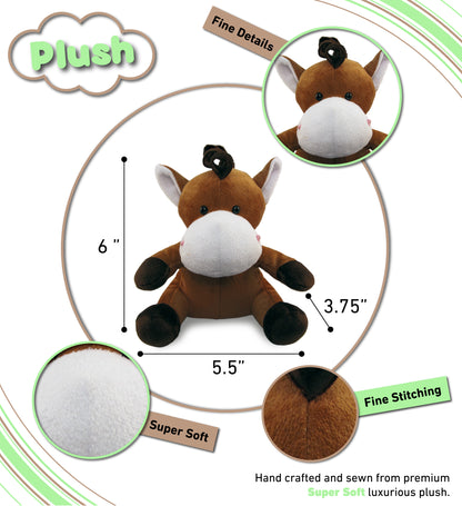 6" PLUSH - HORSE