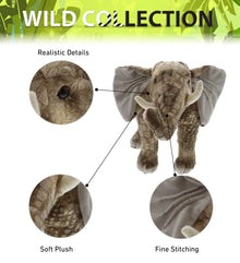 WILD COLLECTION PLUSH - 12" ELEPHANT