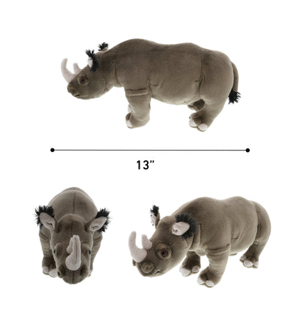 WILD COLLECTION PLUSH - 13" RHINO