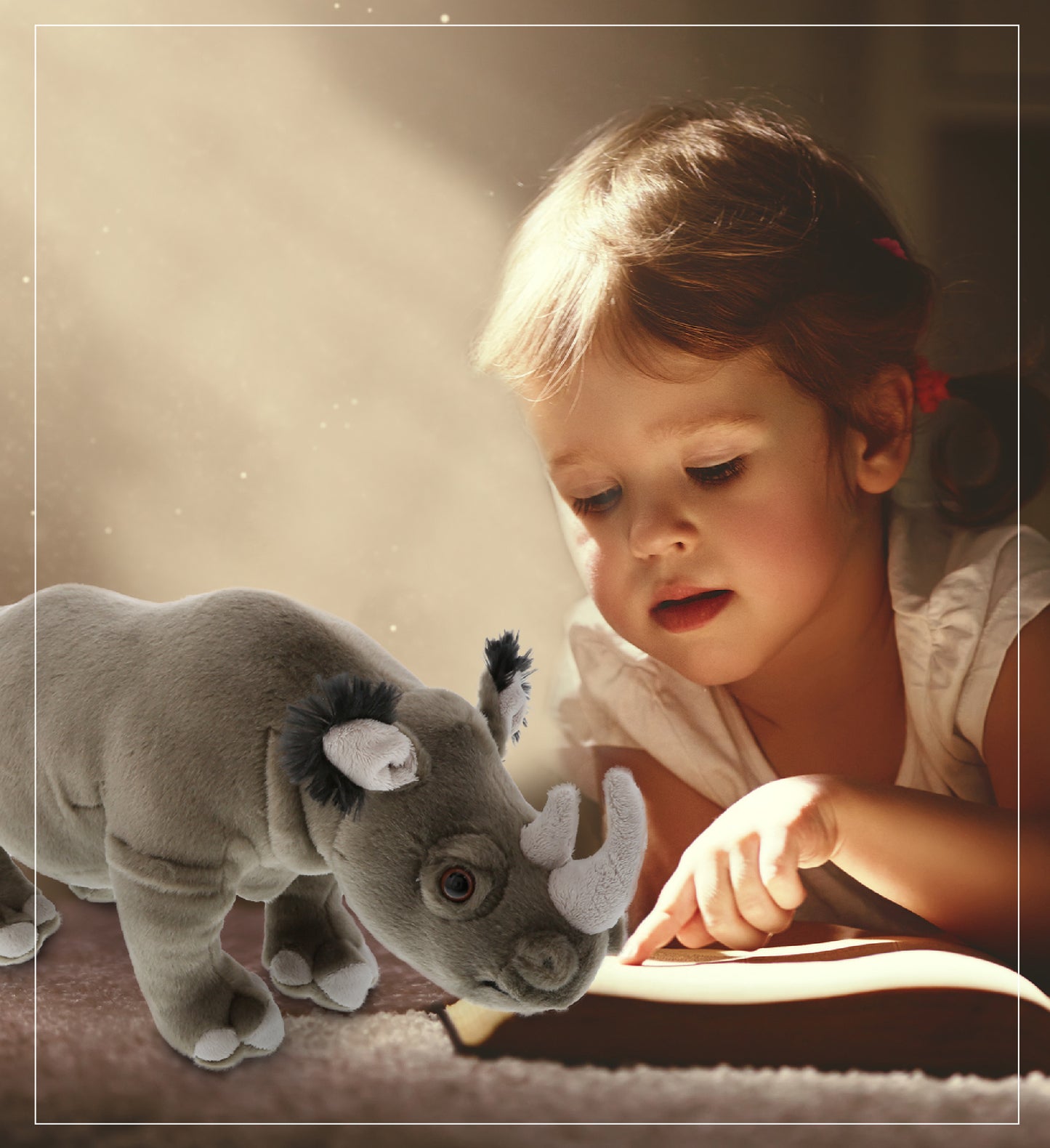 WILD COLLECTION PLUSH - 13" RHINO