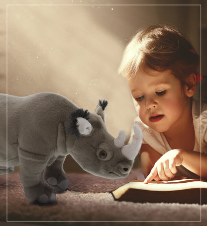 WILD COLLECTION PLUSH - 16" RHINO