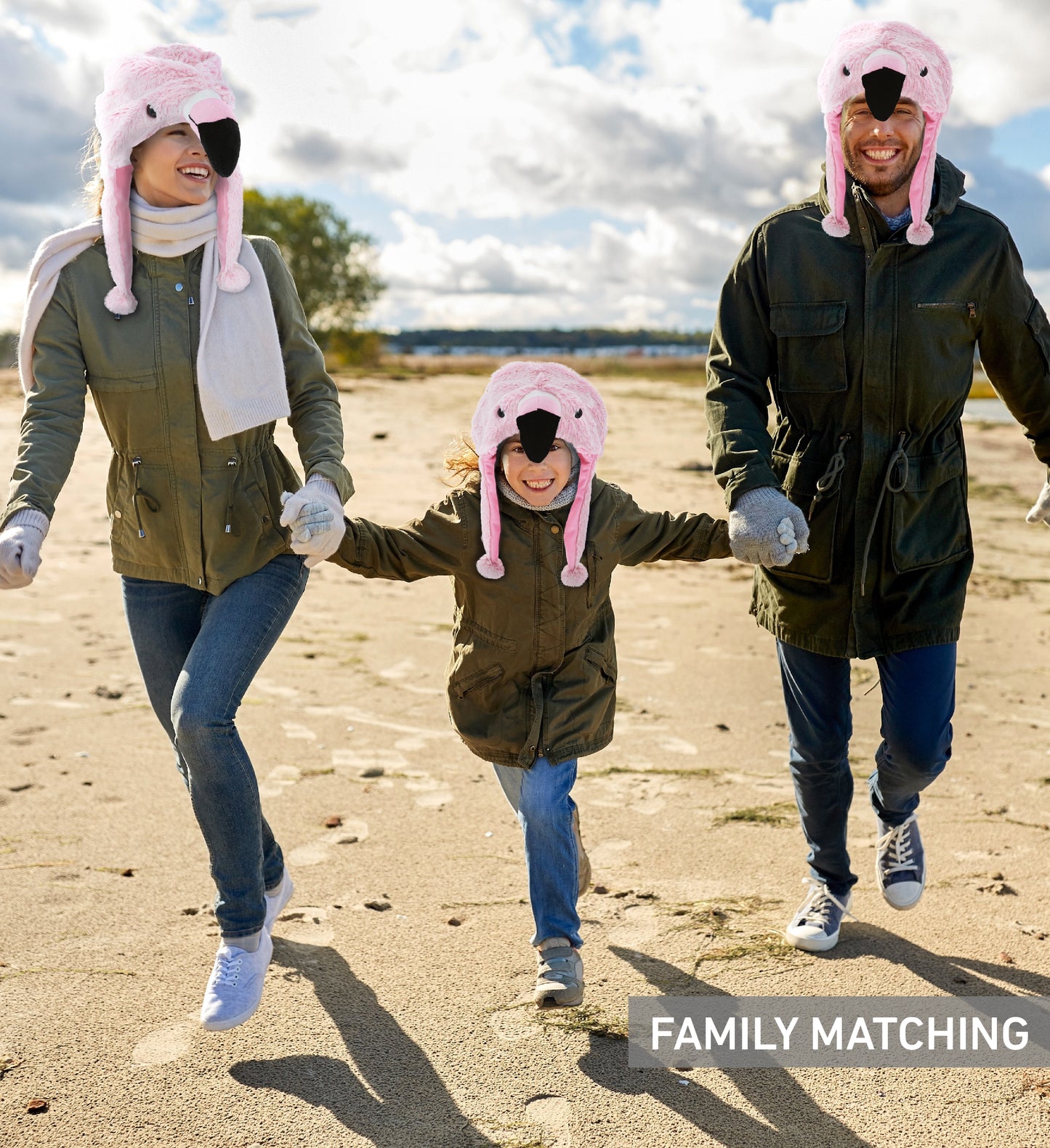 SUPER SOFT PLUSH HAT - FLAMINGO