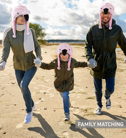 SUPER SOFT PLUSH HAT - FLAMINGO