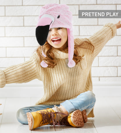 SUPER SOFT PLUSH HAT - FLAMINGO