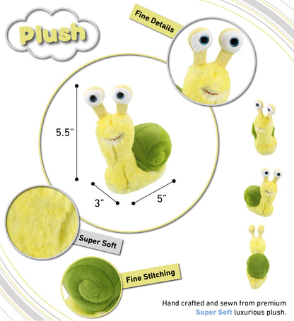 SUPER-SOFT PLUSH - YELLOW SNAIL SMALL 5.5"
