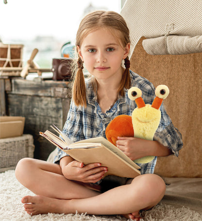 SUPER-SOFT PLUSH - ORANGE SNAIL SMALL 5.5"
