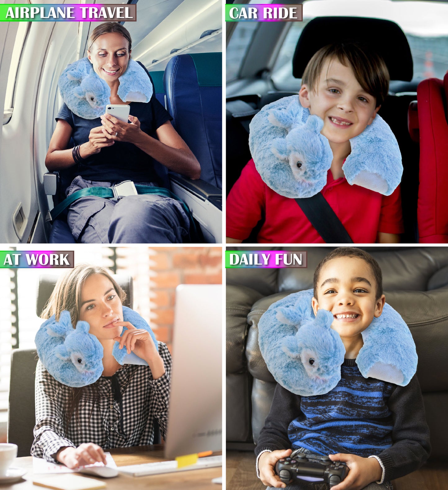 SUPER-SOFT PLUSH NECK PILLOW - DOLPHIN
