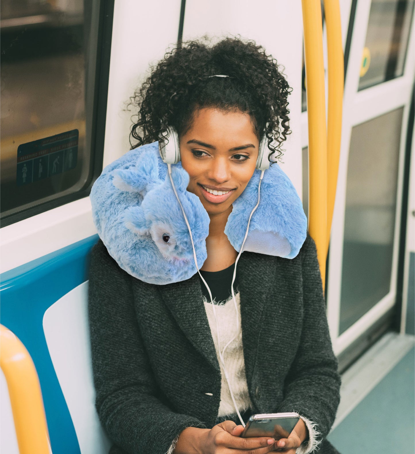 SUPER-SOFT PLUSH NECK PILLOW - DOLPHIN