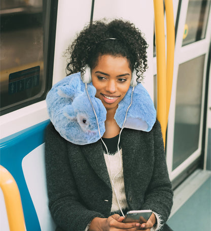 SUPER-SOFT PLUSH NECK PILLOW - DOLPHIN
