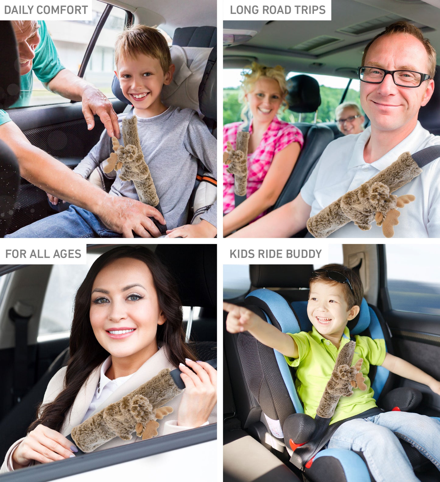 SUPER-SOFT PLUSH SAFETY BELT - MOOSE