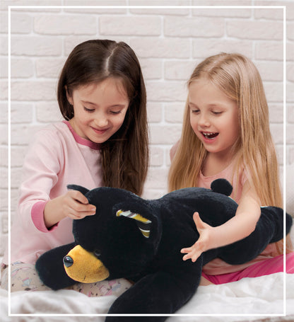 STYLISH PLUSH PILLOW - XL BLACK BEAR