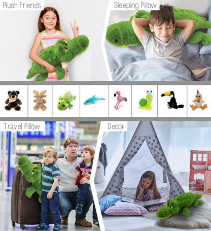 STYLISH PLUSH PILLOW - XL ALLIGATOR