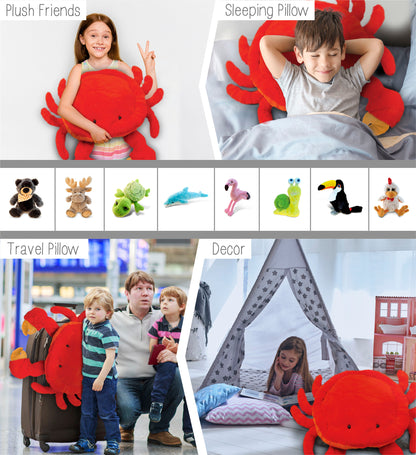 STYLISH PLUSH PILLOW - XL CRAB