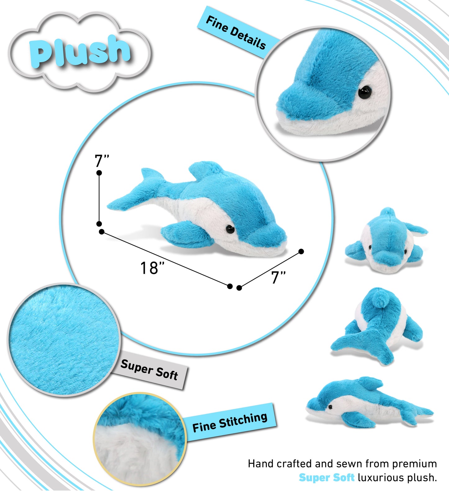 SUPER-SOFT PLUSH - DOLPHIN