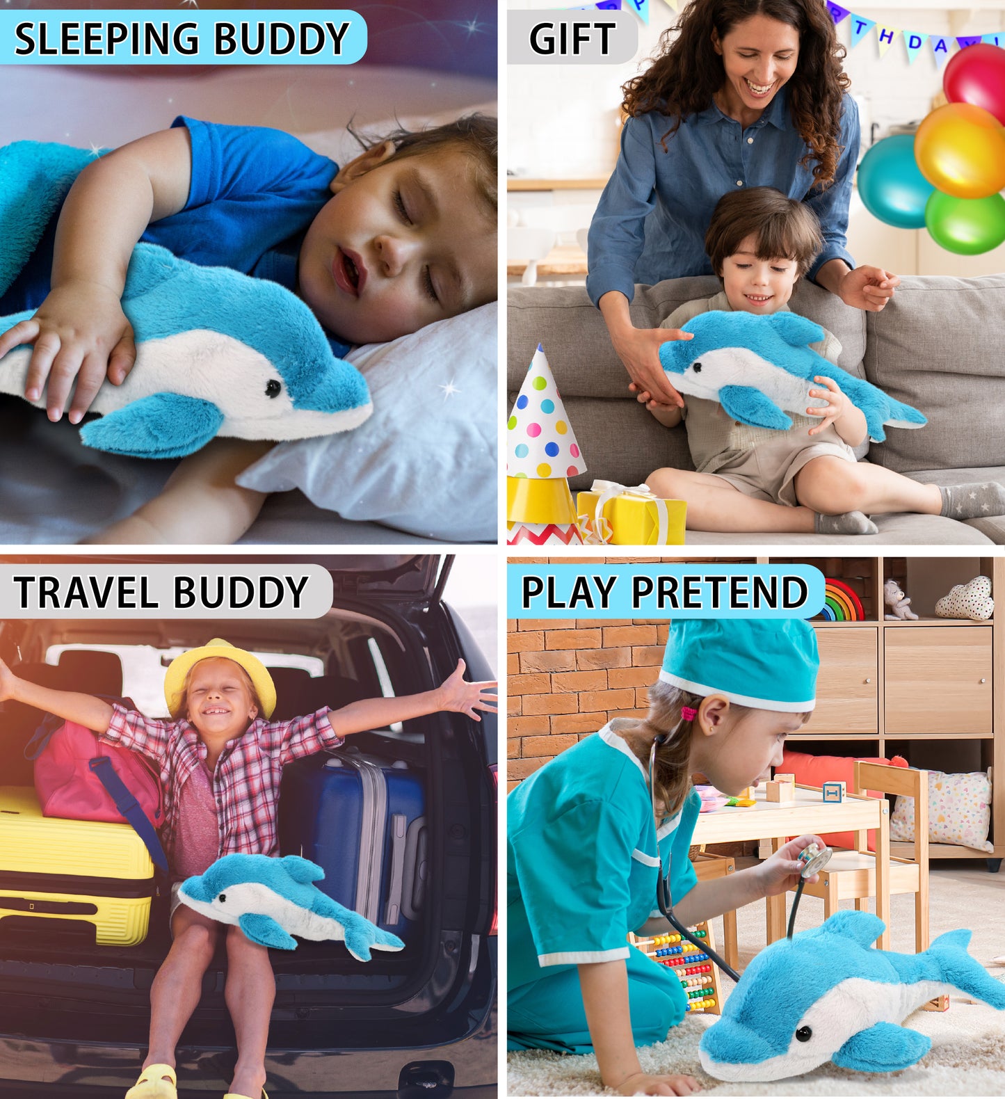 SUPER-SOFT PLUSH - DOLPHIN