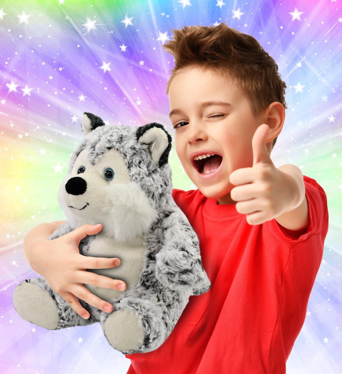SUPER-SOFT PLUSH - SITTING HUSKY