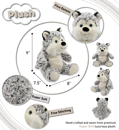 SUPER-SOFT PLUSH - SITTING HUSKY