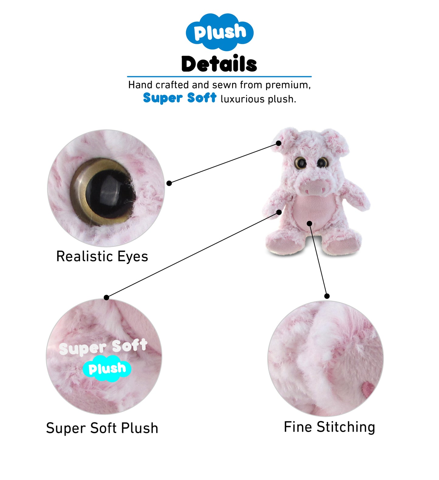 SUPER-SOFT PLUSH - SITTING PIG