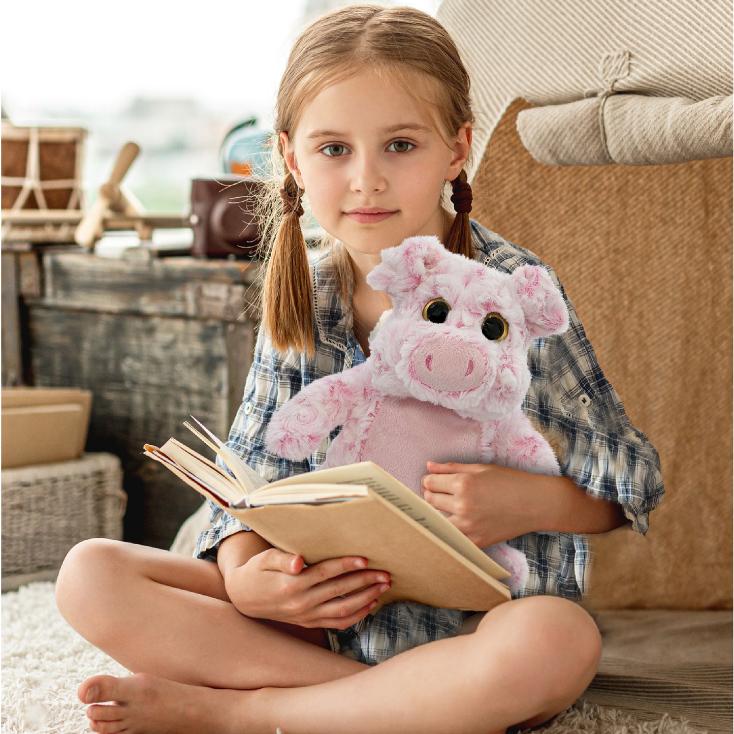 SUPER-SOFT PLUSH - SITTING PIG