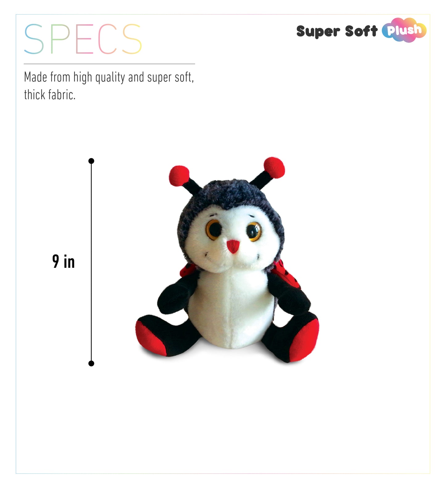 SUPER-SOFT PLUSH - SITTING LADYBUG