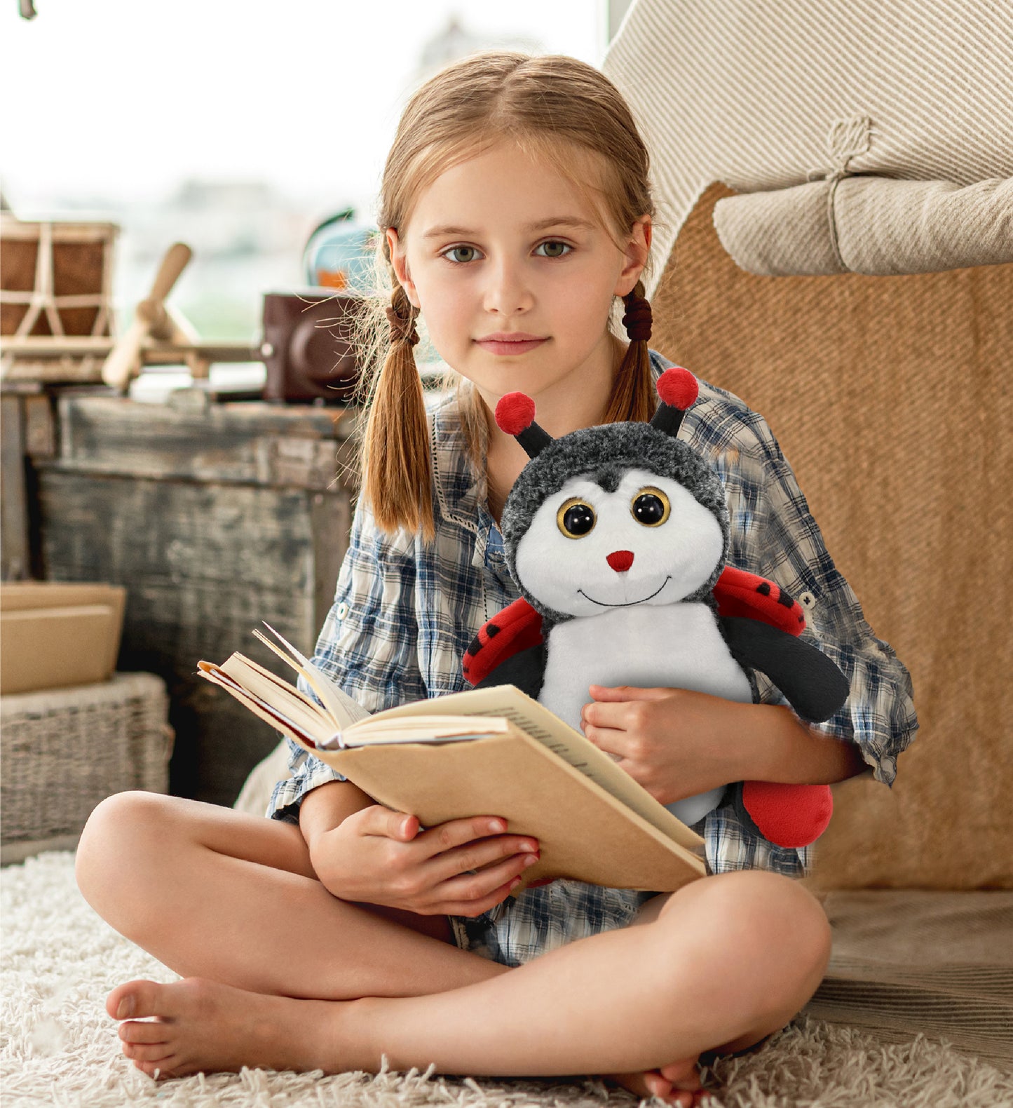 SUPER-SOFT PLUSH - SITTING LADYBUG