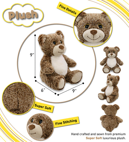 SUPER-SOFT PLUSH - SITTING BROWN BEAR