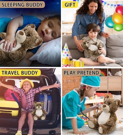 SUPER-SOFT PLUSH - SITTING BROWN BEAR