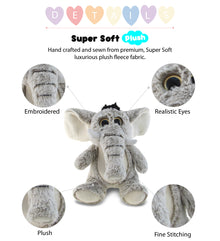 SUPER-SOFT PLUSH - SITTING ELEPHANT
