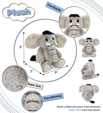 SUPER-SOFT PLUSH - SITTING ELEPHANT