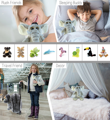 SUPER-SOFT PLUSH - SITTING ELEPHANT
