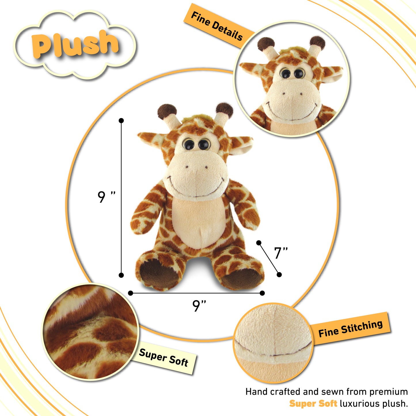 SUPER-SOFT PLUSH - SITTING GIRAFFE