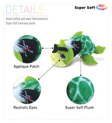 SUPER-SOFT PLUSH - GREEN PIRATE SEA TURTLE
