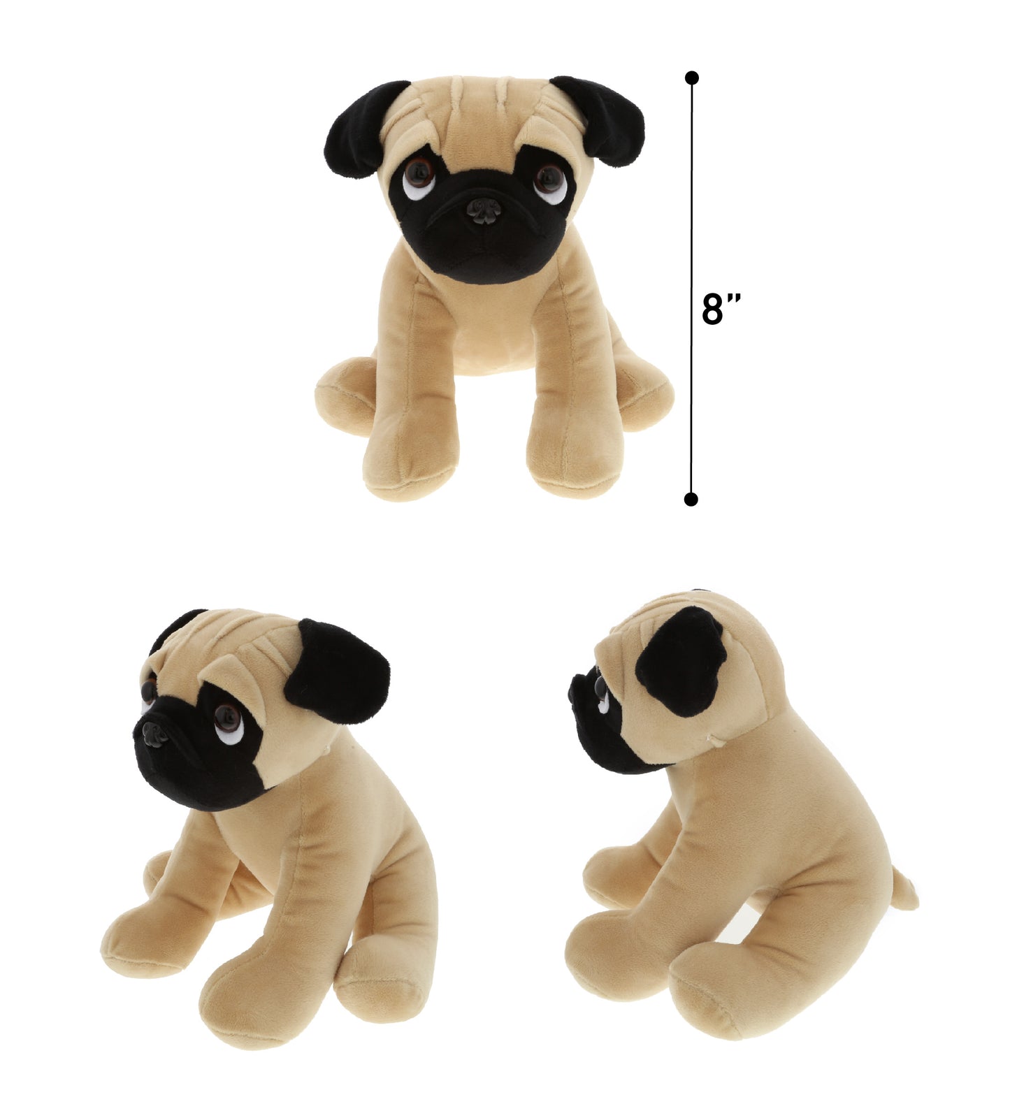 PLUSH - PUG DOG 8"