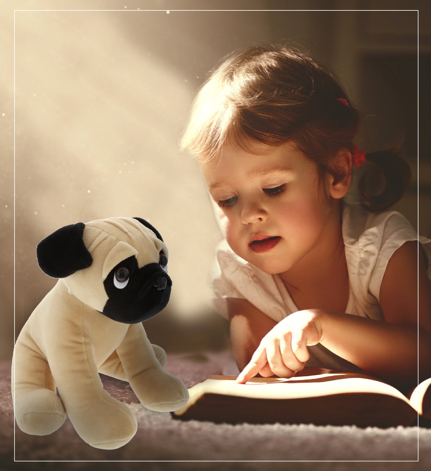 PLUSH - PUG DOG 8"