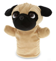 PLUSH HAND PUPPET - PUG DOG