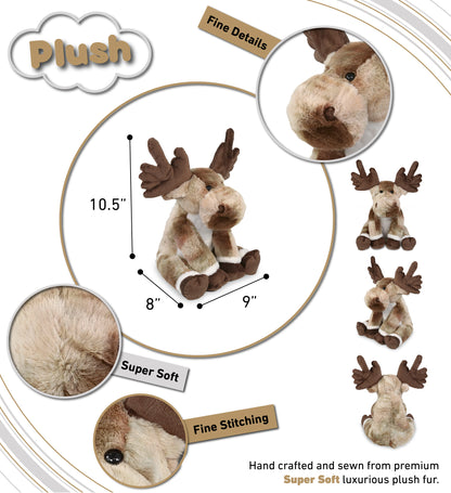 SUPER SOFT PLUSH - FOREST FLOPPY MOOSE 10.5"
