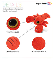 BIG EYE 6" PLUSH - LOBSTER