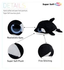 BIG EYE 6" PLUSH - KILLER WHALE