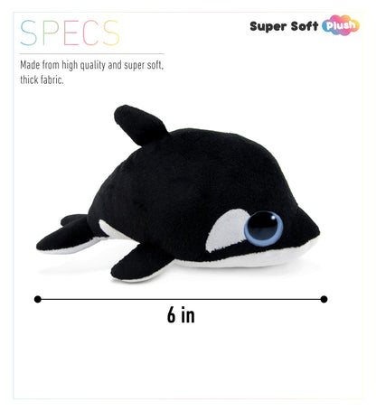 BIG EYE 6" PLUSH - KILLER WHALE