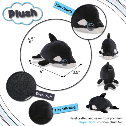 BIG EYE 6" PLUSH - KILLER WHALE