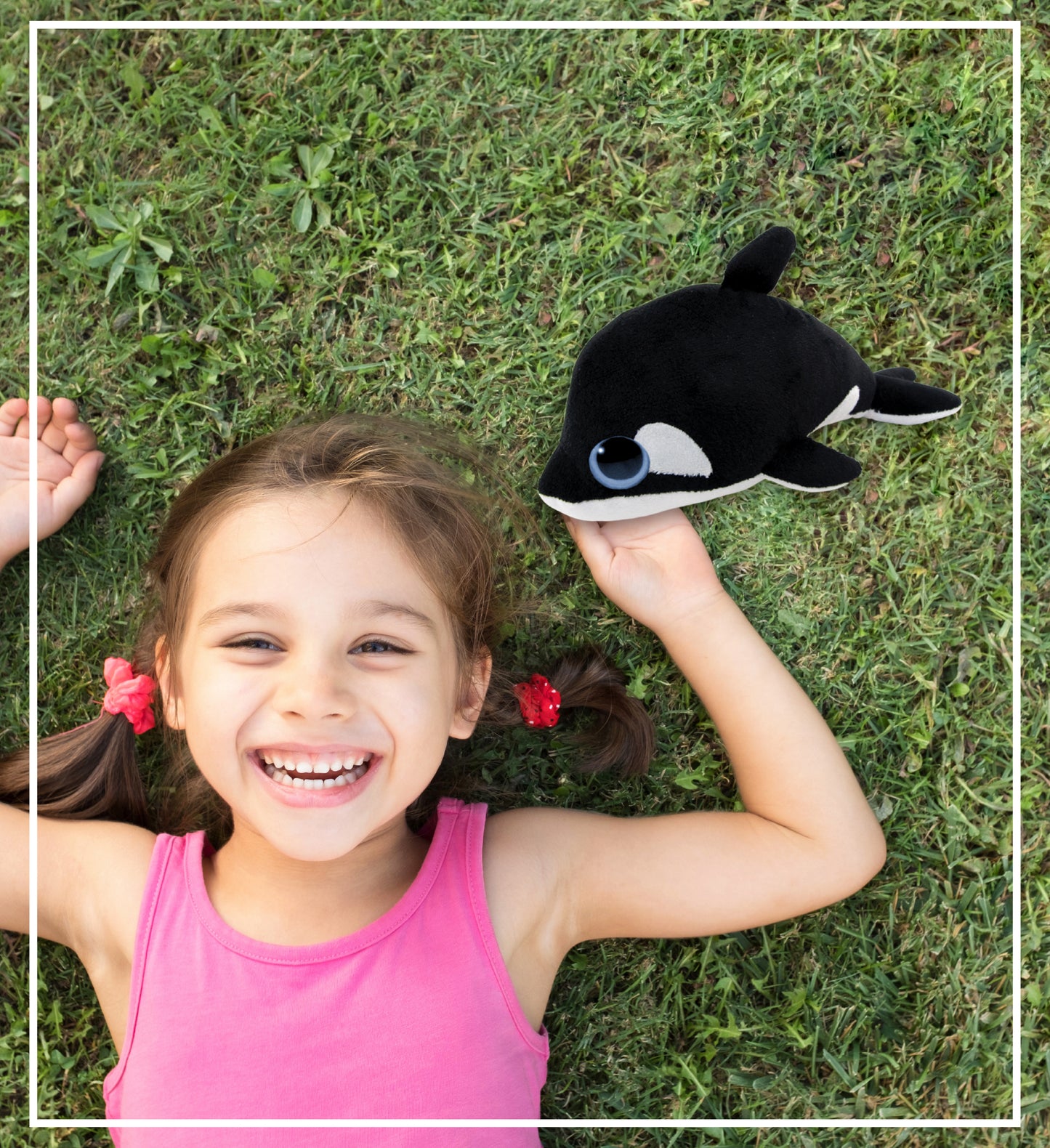 BIG EYE 6" PLUSH - KILLER WHALE