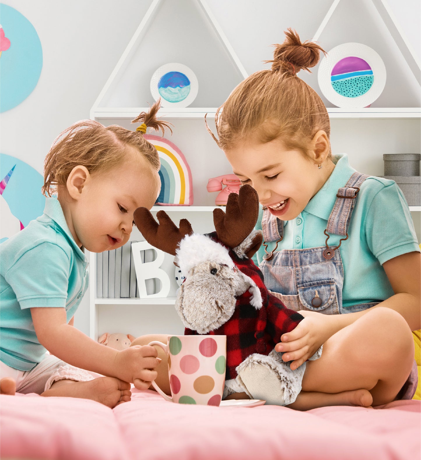 SUPER SOFT PLUSH - RED PLAID OUTFIT - MOOSE